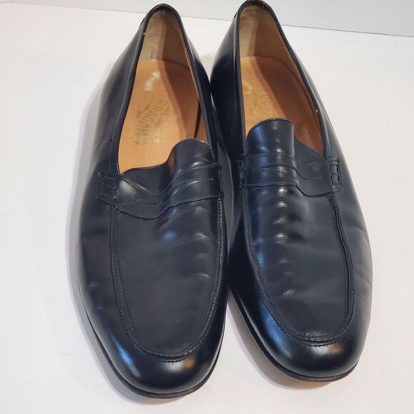 Salvatore Ferragamo Black Leather Loafers - Picture 11 of 11